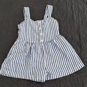 Old Navy | Blue and White Striped Girls Romper S(6/7)